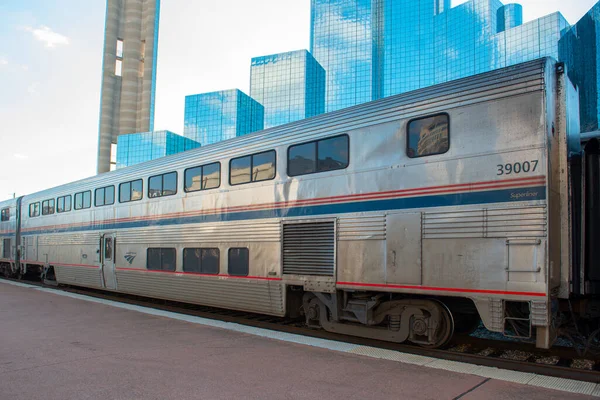 Amtrak Superliner Sleeping Car 39007 Fázis Festék Rendszer Dallas Union — Stock Fotó