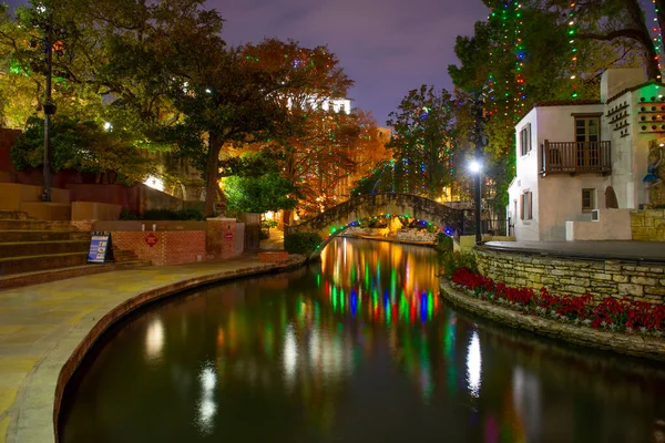 San Antonio River Walk Presa Rosita Bridge San Antonio River — ストック写真