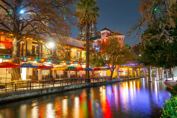 San Antonio River Walk Alamo Crockett Commerce Downtown San Antonio — Stockfoto