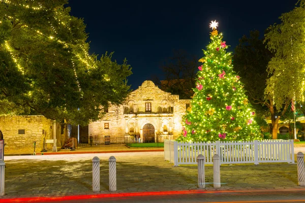 Alamo Mission Nachts Het Centrum Van San Antonio Texas Verenigde — Stockfoto