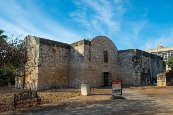 Alamo Misszió San Antonio Belvárosában Texasban Usa Ban Misszió San — Stock Fotó