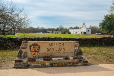 San Juan Capistrano Misyonu, San Antonio, Teksas, ABD. Misyon, San Antonio Misyonları UNESCO Dünya Mirası Alanının bir parçası..