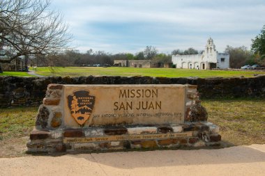 San Juan Capistrano Misyonu, San Antonio, Teksas, ABD. Misyon, San Antonio Misyonları UNESCO Dünya Mirası Alanının bir parçası..