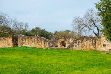 San Francisco de la Espada Misyonu, San Antonio, Teksas, ABD. Misyon, San Antonio Misyonları UNESCO Dünya Mirası Alanının bir parçası..