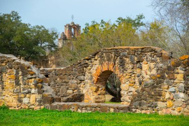 San Francisco de la Espada Misyonu, San Antonio, Teksas, ABD. Misyon, San Antonio Misyonları UNESCO Dünya Mirası Alanının bir parçası..