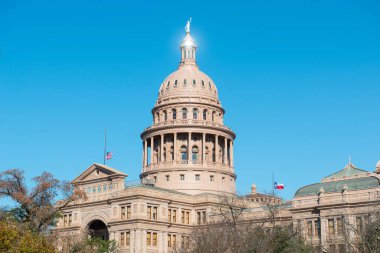 Texas State Capitol is the capitol building and seat of government of Texas in downtown Austin, Texas TX, USA. clipart