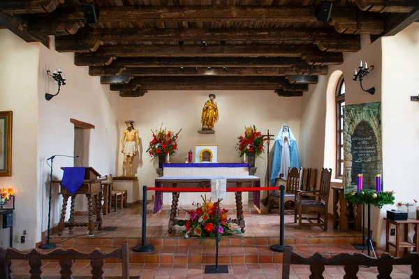 Altar Dentro Igreja Mission San Francisco Espada San Antonio Texas — Fotografia de Stock