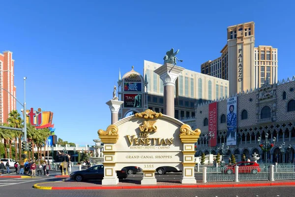 Entrada Venetian Resort Las Vegas Strip Las Vegas Nevada Estados — Foto de Stock