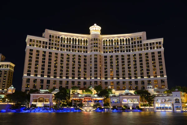 贝拉焦 Bellagio 是美国内华达州拉斯维加斯拉斯维加斯大道 Las Vegas Strip 的一个豪华酒店和赌场 该酒店为米高梅度假村国际所有 — 图库照片