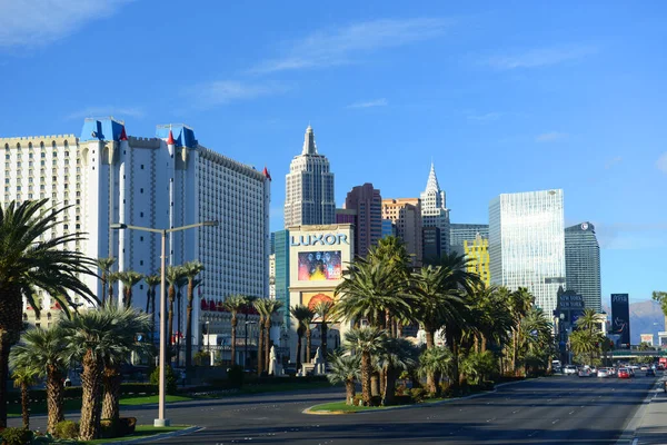 Las Vegas Strip Mirando Norte Foto Incluye Excalibur Nueva York — Foto de Stock