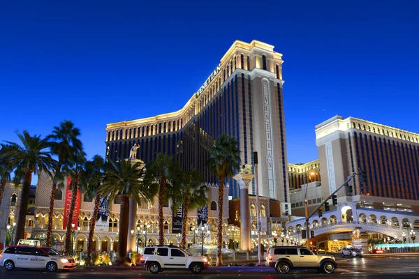 Venetian Resort Las Vegas Strip Por Noche Las Vegas Nevada — Foto de Stock