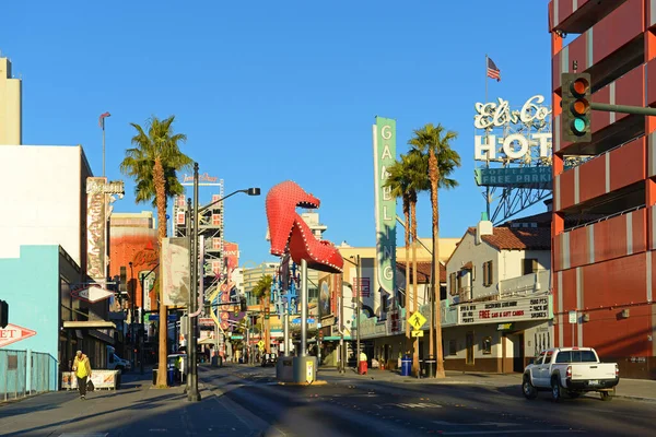 Spinning Shoe Neón Fremont East District Fremont Street Centro Las — Foto de Stock