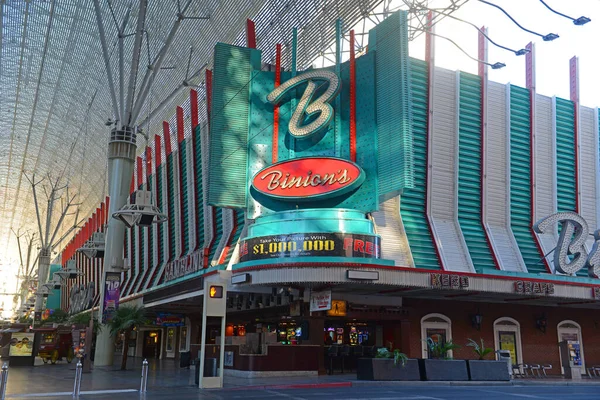Binion Hotel Casino Fremont Street Experience Het Centrum Van Las — Stockfoto
