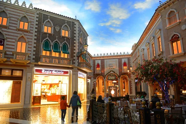 Grand Canal Shopping Center Dentro Venetian Resort Las Vegas Strip — Foto de Stock