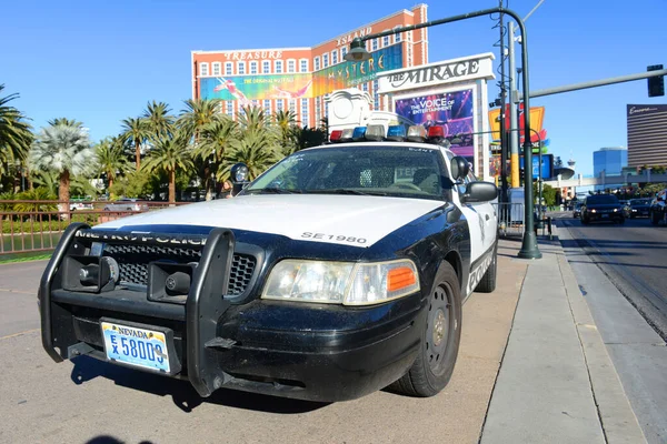 Police Car Strip Στο Λας Βέγκας Νεβάδα Ηπα — Φωτογραφία Αρχείου
