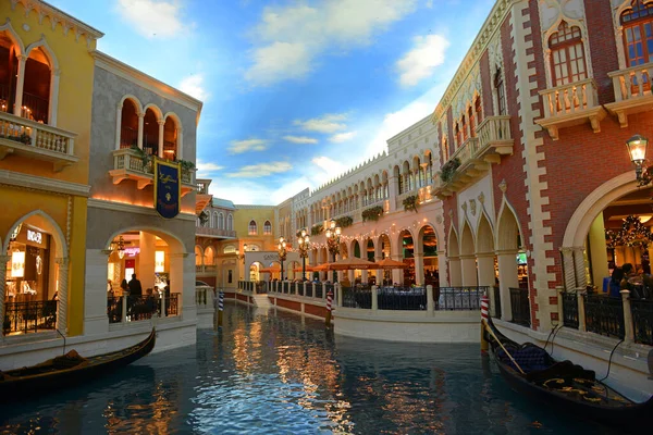 Grand Canal Shopping Center Dentro Venetian Resort Las Vegas Strip — Foto de Stock