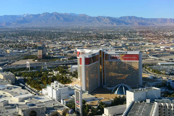 Mirage Resort Casino Las Vegas Strip Vista Aérea Desde High —  Fotos de Stock