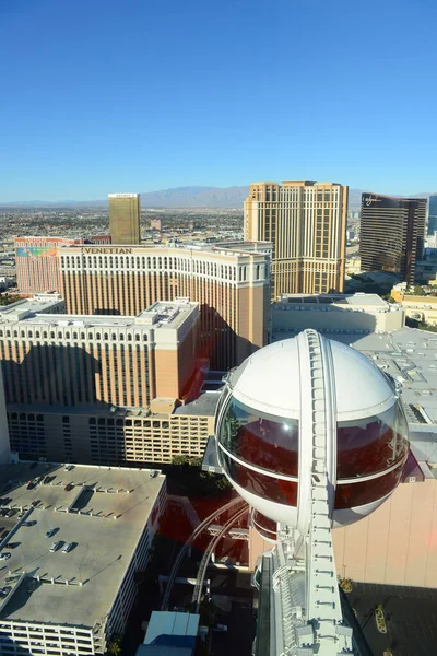 Vista Aérea Las Vegas Incluyendo Venetian Palazzo Wynn Treasure Island —  Fotos de Stock