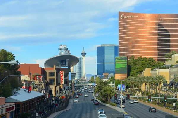 Las Vegas Strip Mirando Norte Foto Incluye Fashion Show Mall — Foto de Stock