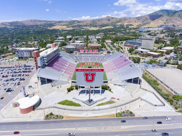 Vista Aérea Del Estadio Riceeccles Universidad Utah Salt Lake City — Foto de Stock