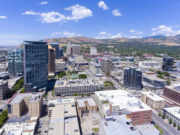 Vista Aérea Del Centro Salt Lake City Salt Lake City — Foto de Stock