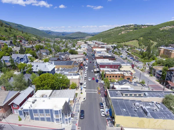Aerial View Park City Main Street Park City Utah Usa — Stock Photo, Image