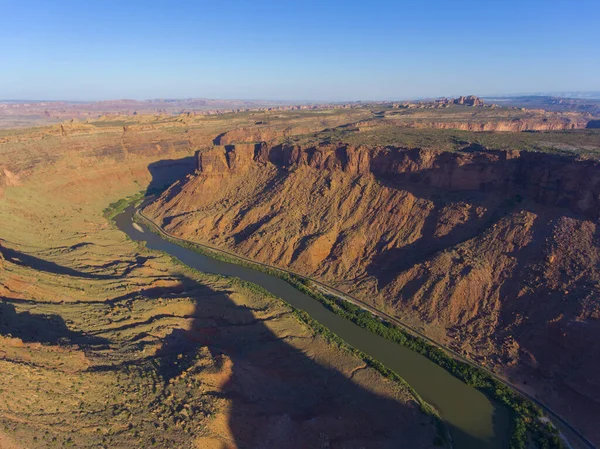 Aerial View Colorado River Arches National Park Moab Utah Usa — Stock Photo, Image