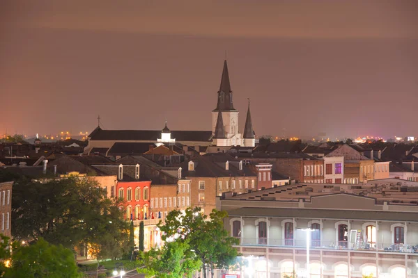 Catedral San Luis Barrio Francés Crepúsculo Nueva Orleans Luisiana — Foto de Stock