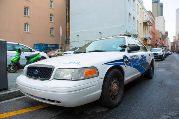 New Orleans Ford Crown Victoria Police Car Royal Street French — Φωτογραφία Αρχείου