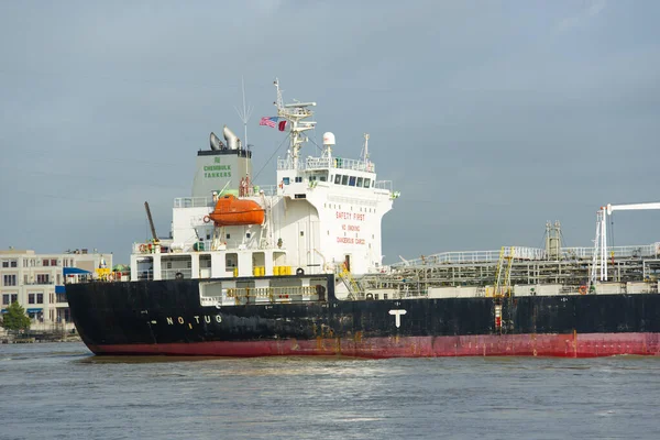 Öltanker Chembulk Tortola Auf Dem Mississippi New Orleans Louisiana Usa — Stockfoto