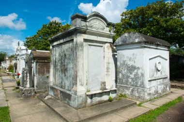 Garden District, New Orleans 'taki tarihi Lafayette Mezarlığı, Louisiana, ABD.