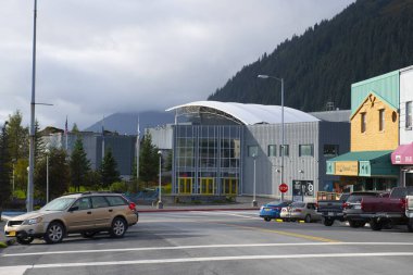 Alaska Sealife Center Seward şehir merkezinde, Seward, Kenai Yarımadası, Alaska, AK, ABD yakınlarındaki 4. Cadde 'de. Seward Kenai Fjords NP yakınlarında.