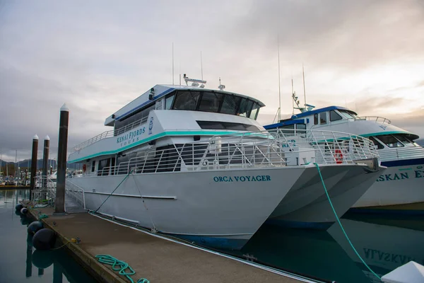 Kenai Fjords Tours Ship Orca Voyager Seward Boat Harbor Seward — Stock fotografie