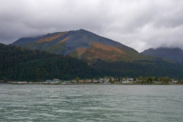 Seward City Center Und Waterfront Herbst Seward Kenai Peninsula Alaska — Stockfoto