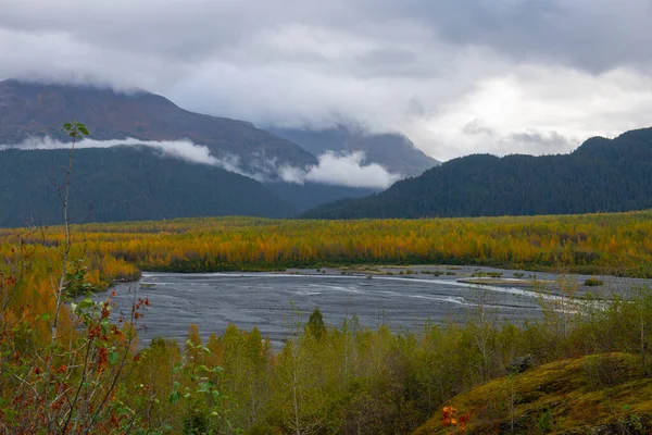 2019年9月 美国阿拉斯加州苏厄德市附近Kenai Fjord国家公园出口冰川附近的出海口平原 — 图库照片