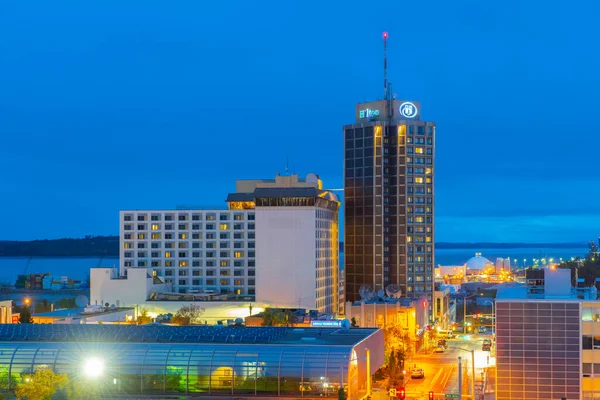 Anchorage Vista Aerea Del Centro Tra Cui Hilton Anchorage Hotel — Foto Stock