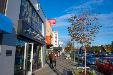 Anchorage, Alaska, AK, ABD 'deki F Caddesi' ndeki 4. Cadde 'deki tarihi binalar..