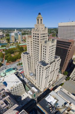 Providence Endüstriyel Ulusal Bankası namı diğer Süpermen şehir merkezindeki Rhode Island RI, ABD.