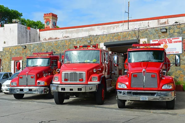 Caminhões Bombeiros Charlotte Amalie Thomas Island Ilhas Virgens Americanas Eua — Fotografia de Stock