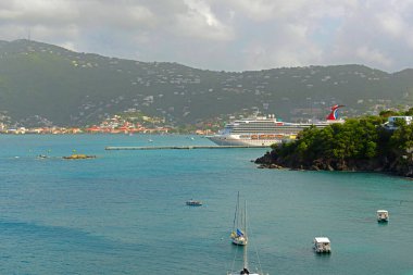 Long Bay ve Tarihi Charlotte Amalie St. Thomas Adası, ABD Virjin Adaları, ABD