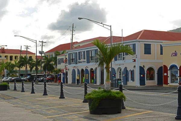 Tiendas Históricas Veterans Frente Mar Centro Charlotte Amalie Islas Vírgenes — Foto de Stock