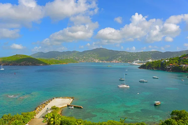 Long Bay Historic Charlotte Amalie Thomas Island Virgin Islands Usa — стокове фото