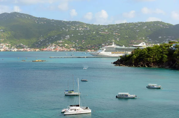 Royal Caribbean Cruise Ship Jewel Seas Atracado Saint Thomas Ilhas — Fotografia de Stock