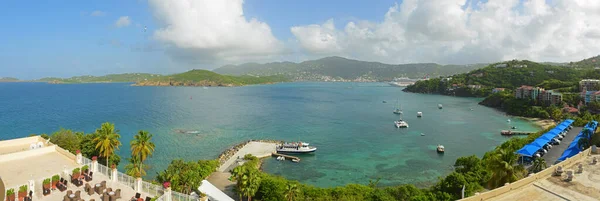 Long Bay Historic Charlotte Amalie Panorama Thomas Island Virgin Islands — стокове фото