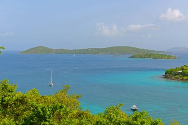 Caneel Bay ve Caneel Beach Virgin Adaları Ulusal Parkı ABD Virgin Adaları, ABD.