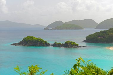 Trunk Bay ve Trunk Cay Virgin Adaları Ulusal Parkı Saint John Adası, ABD Virgin Adaları, ABD.