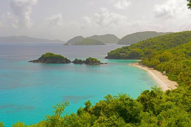 Trunk Bay ve Trunk Cay Virgin Adaları Ulusal Parkı Saint John Adası, ABD Virgin Adaları, ABD.