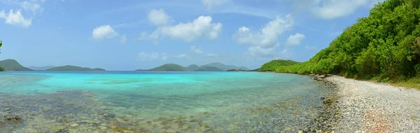 Leinster Bay Panorama Virgin Islands National Park Maagdeneilanden Verenigde Staten — Stockfoto