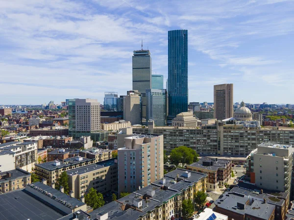 Boston Back Bay 마천루 Prudential Tower John Hancock Tower Four — 스톡 사진