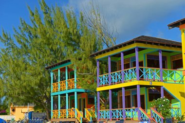 Half Moon Cay 'deki özel plaj villası, Küçük San Salvador Adası, Bahamalar.